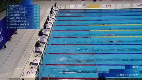 British Swimming Selection Trials 2021 - Men's 200m IM Final