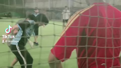 Playing football with Messi