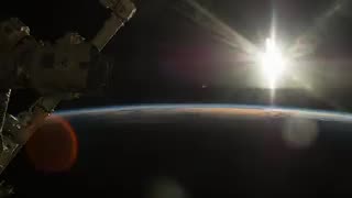 This is what sunrise looks like from the International Space Station