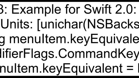 How to set function keys as key equivalents programmatically