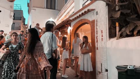 Italy Evening at the center of capri