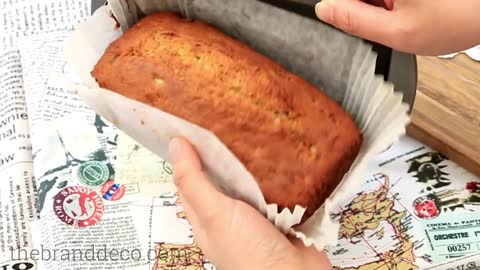 1 MINUTE RECIPE_ How to MAKE a BANANA LOAF - British Cuisine - EASY WAY