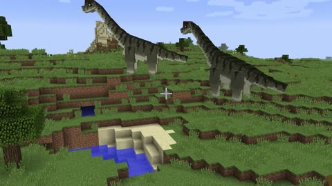 Surviving A Minecraft World Filled With Dinosaurs!