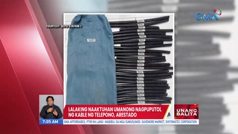 Lalaking naaktuhan umanong nagpuputol ng kable ng telepono, arestado _ UB_1