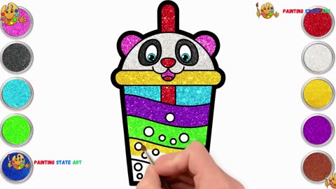 How To Draw Cute Bubble Tea | Drawing, Coloring and Painting for Kids & Toddlers | Chiki Art
