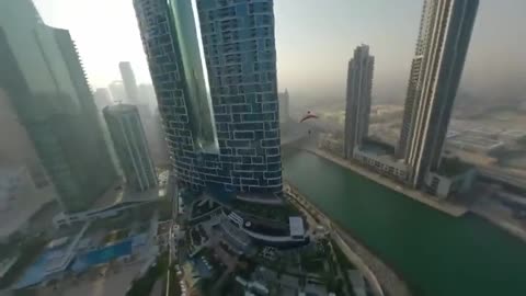 WATER SKI TOWED BY A DRONE - STRAIGHT OFF A DUBAI SKYSCRAPER ("GO N JUMP" TAKES ON NEW MEANING)