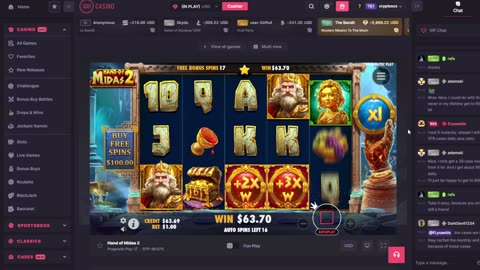 500 Casino - Deposit $500 / 100 Free Spins ($1)