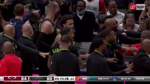 Massive NBA Bench Clearing Brawl, Announcers Blame The Officials