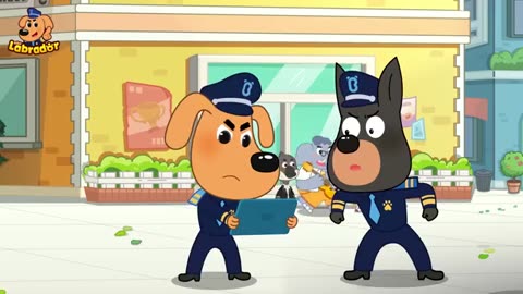 Safety Education For Kids/kids cartoon/sheriff Labrador