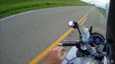 Bird Hits Biker's Hand