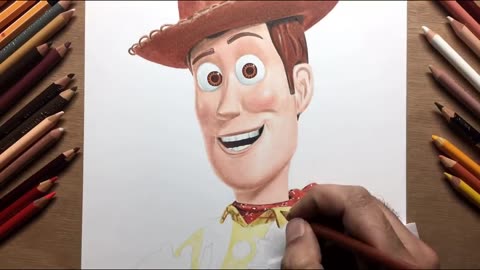 09 Drawing Woody (Toy Story) - Timelapse