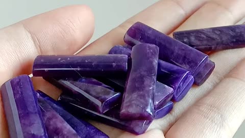 Rectangular Charoite loose beads High Quality Making Necklace Jewelry 20230926-01-08