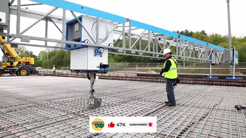 This technology to speed up the construction process is floating above the water.