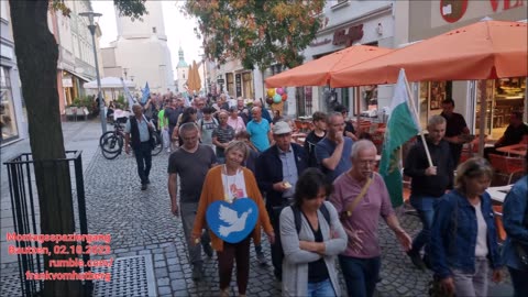 MONTAGSPAZIERGANG, Regeln Bürgermikrofon - BAUTZEN, 02 10 2023, 139. MAHNWACHE 🕊 - Start und Ankunft