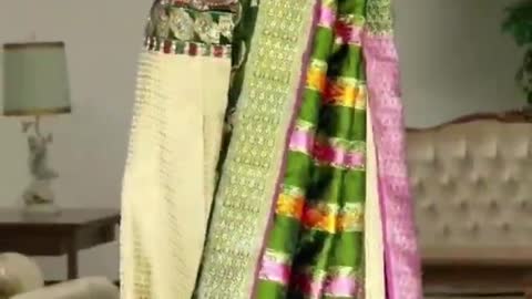 How To Wear Half 💚 Saree With A Lehenga | Belted Half Sari Draping Tutorial