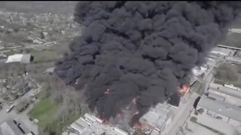 Richmond, Indiana, a huge fire broke out in a Recycle warehouse 4-12-23
