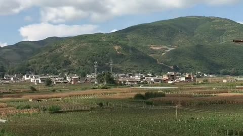 Pastoral scenery of construction site