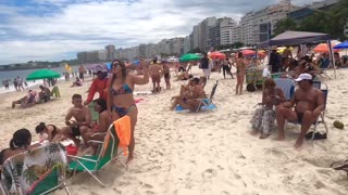 🇧🇷Copacabana Beach Rio de Janeiro Walk Tour Brazil