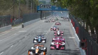 Indy cars made it an entire like 2 corners before carnage ensued.