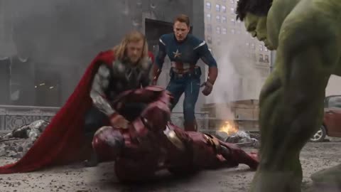 Halk save iron man final battle sence of 2012