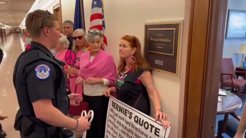 these people are progressives getting arrested by capitol police because they're against the war?