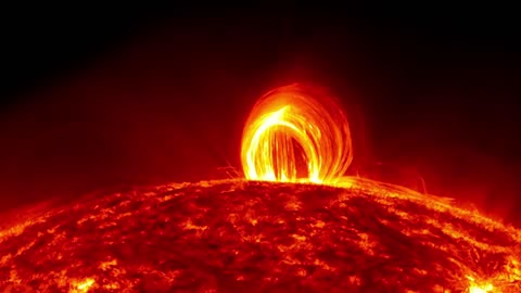 Fiery Looping Rain on the Sun