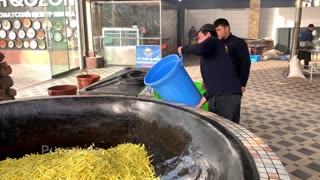 WEDDING BIG PILAF. Popular Street Food In UZBEKISTAN.