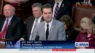 Gaetz Nominates Jordan: McCarthy Has Not Earned the Speakership