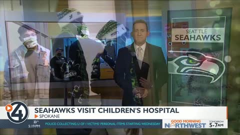Seattle Seahawks make annual visit to Providence Sacred Heart Children’s Hospital