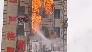 Firefighting drones in China.