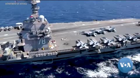 Newest US Aircraft Carrier Sets Sail on First Deployment _ VOANews