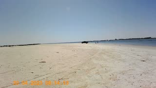 Huguenot Island Park, Florida, adjacent to where St. Johns River empties into the Atlantic Ocean.