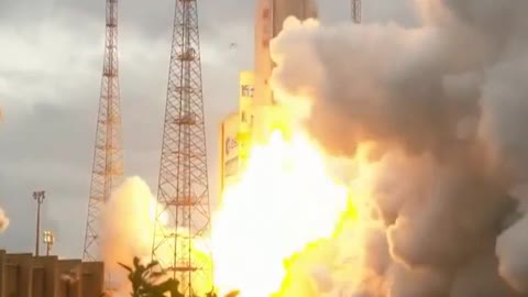 James Webb Space Telescope blasts off into space on Ariane 5 rocket.