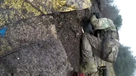 Polish mercenaries/volunteers firing at Russian forces.
