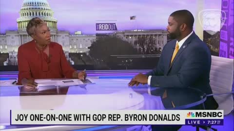 Byron Donalds Shuts Up Racist MSNBC Host Joy Reid