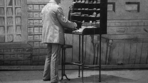 Routing Mail For Delivery By Carrier, United States Post Office (1903 Original Black & White Film)