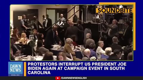 Protestors Interrupt US President Biden Again At Campaign Event In South Carolina