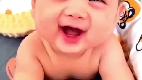 funny baby laughing