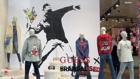 Banksy Calls Out Guess for Using his Artwork