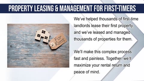 Property Leasing & Management For First-Timers