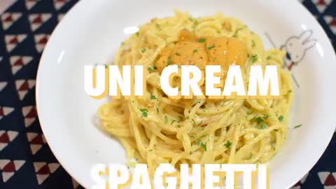 How to Make Uni Cream Spaghetti! Sea Urchin Pasta Recipe_Cut