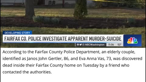 Elderly Couple Dead In Murder-Suicide In Virginia