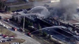 Multiple victims burned after massive explosion at a metal manufacturing plant in Bedford, Ohio