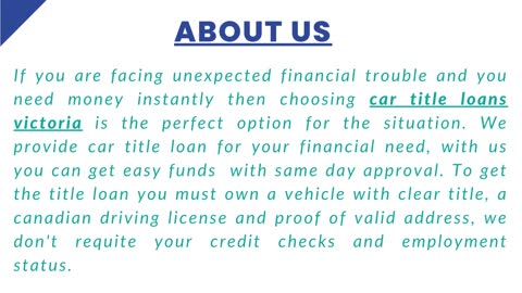 Get same day approval with car title loans victoria
