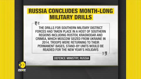 Russia- Month-long military drills concluded near Ukraine - 10,000 troops return to permanent base