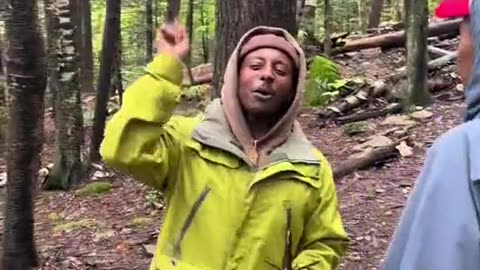 Black people impersonating white ones on a hike. What is there to laugh about?