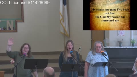 Moose Creek Baptist Church sings “Amazing Grace“ During Service 4-3-2022