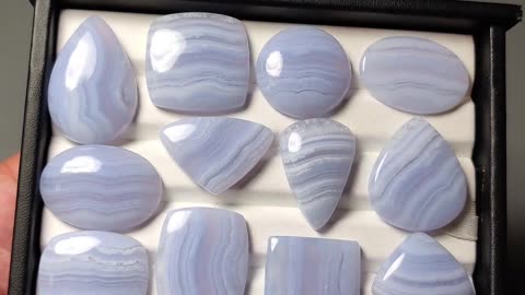 Buy Blue Lace Agate Gemstone Online | CabochonsForSale