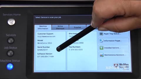 Control Panel Overview _CONTROL PANEL INTRO_XEROX 5900 SERIES.