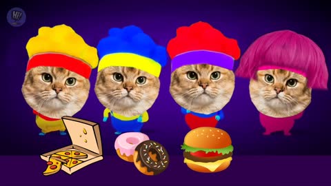 The cats funny singing my name is, pizza, spaghetti, donnat | parody